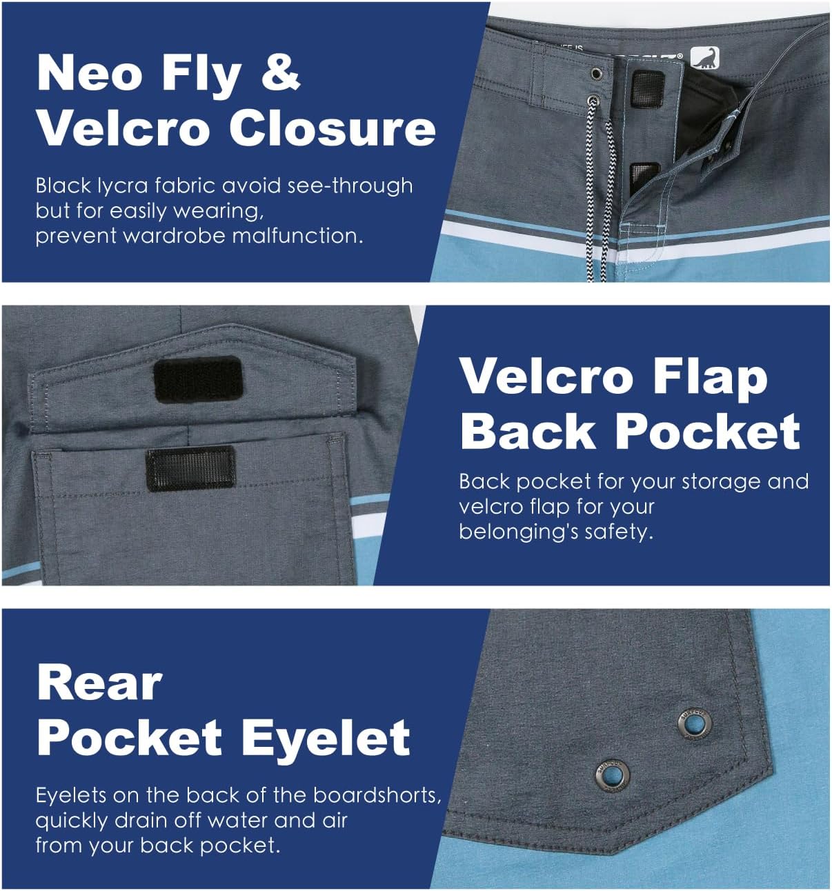 SURF CUZ Men's Vintage Cruzer Stretch Boardshort Chino Shorts - Image 5