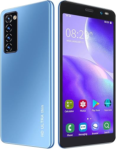 Fydun Teléfonos celulares desbloqueados baratos, LANDVO Rino4 Pro, tarjetas duales desbloqueadas en espera 5.45 pulgadas desbloqueo facial teléfonos