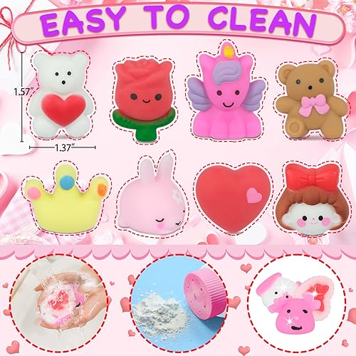 Vista 7 de 30 juguetes blandos para el día de San Valentín, juguete esponjoso Mochi para niños, regalos de fiesta de San Valentín, regalos del día de San