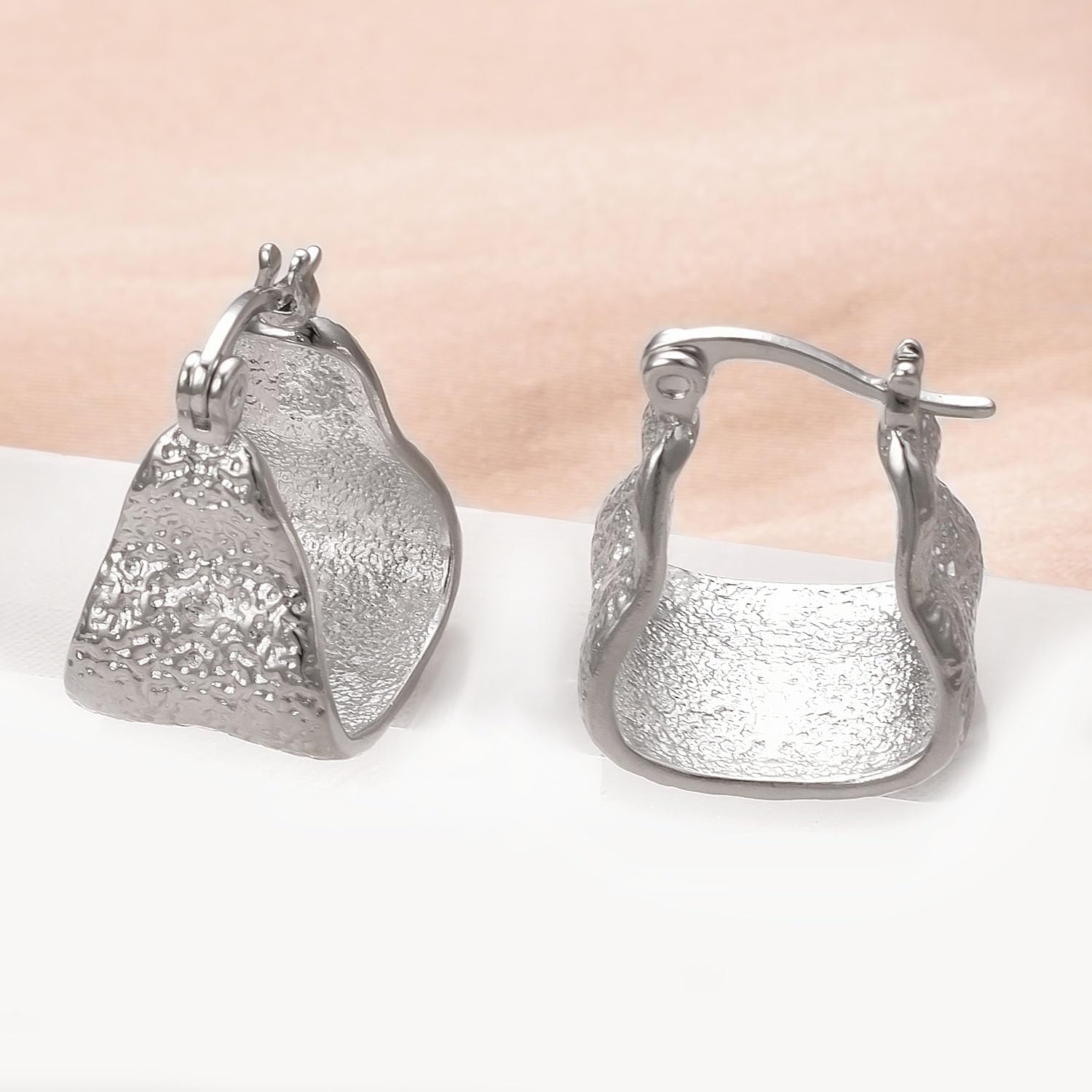 Hoop Earrings for Women 14K Gold/Platinum Plated Dangle Earrings Hoop Earrings for Women Jewelry - Image 3