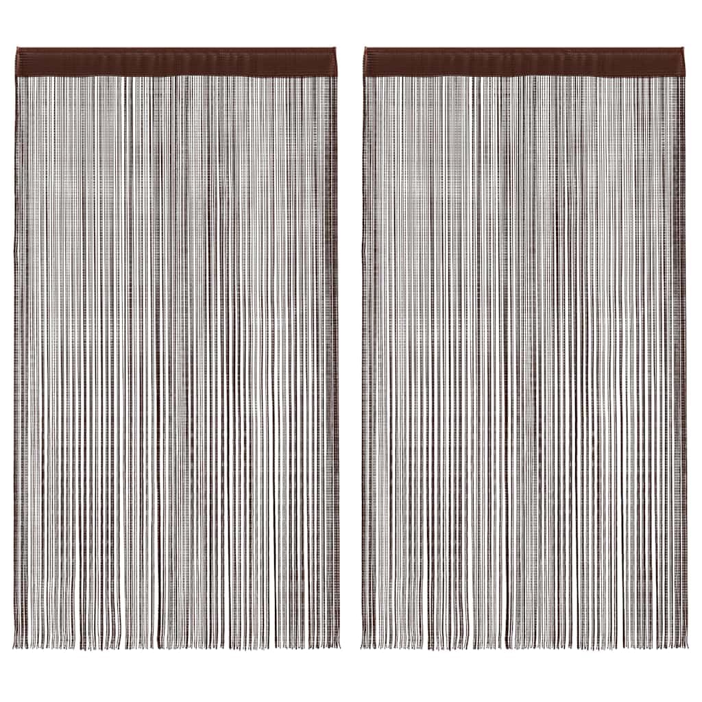 Générique Fadenvorhang, 2 Stück, 100 x 250 cm, Braun