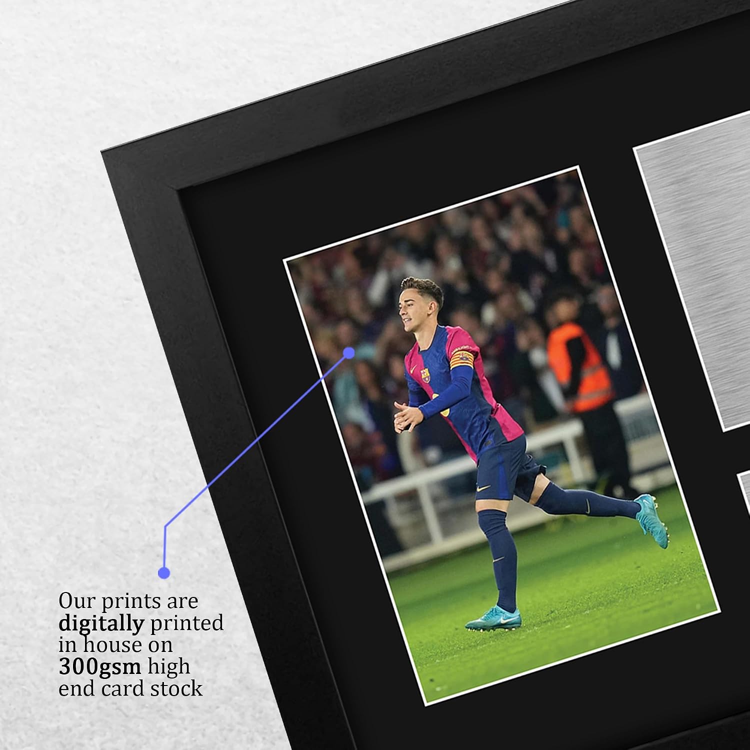 HWC Trading Gavi Barcelona Gifts Printed Signed Autograph Picture for Soccer Fans and Supporters - US Letter Framed
