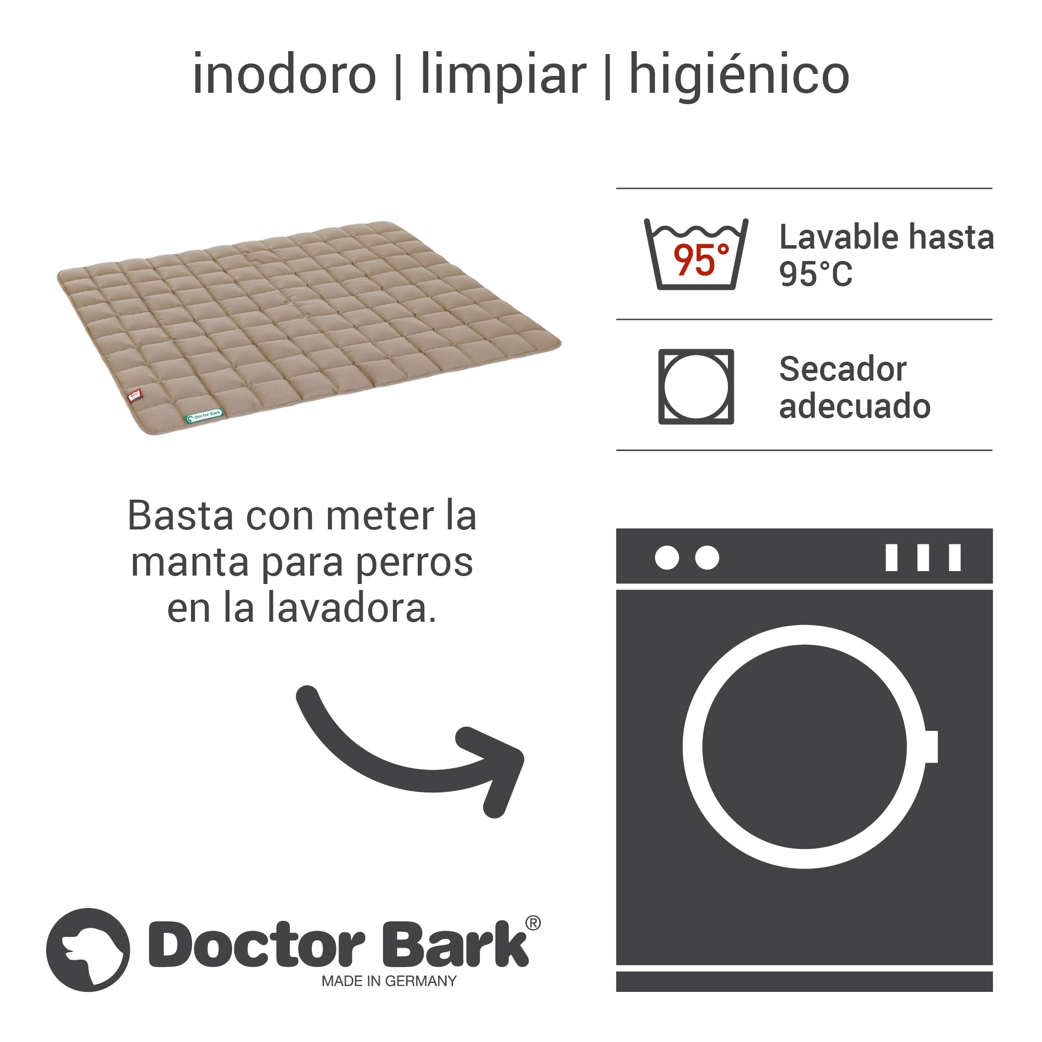 Doctor Bark Manta para Perros, Suave, Perros Muy Grandes, Resistente, para Interior y Exterior, Lavable hasta 95 °C (Talla XXL, marrón Dorado)