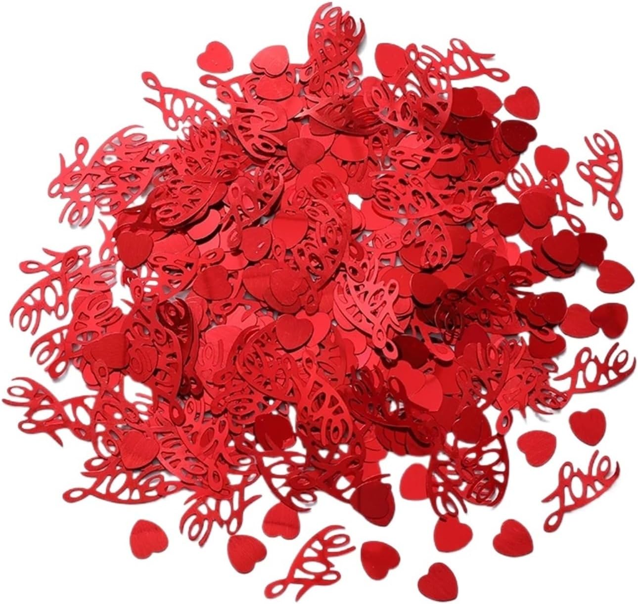 Confeti para mesa rojo corazones amor 90g miniatura 1