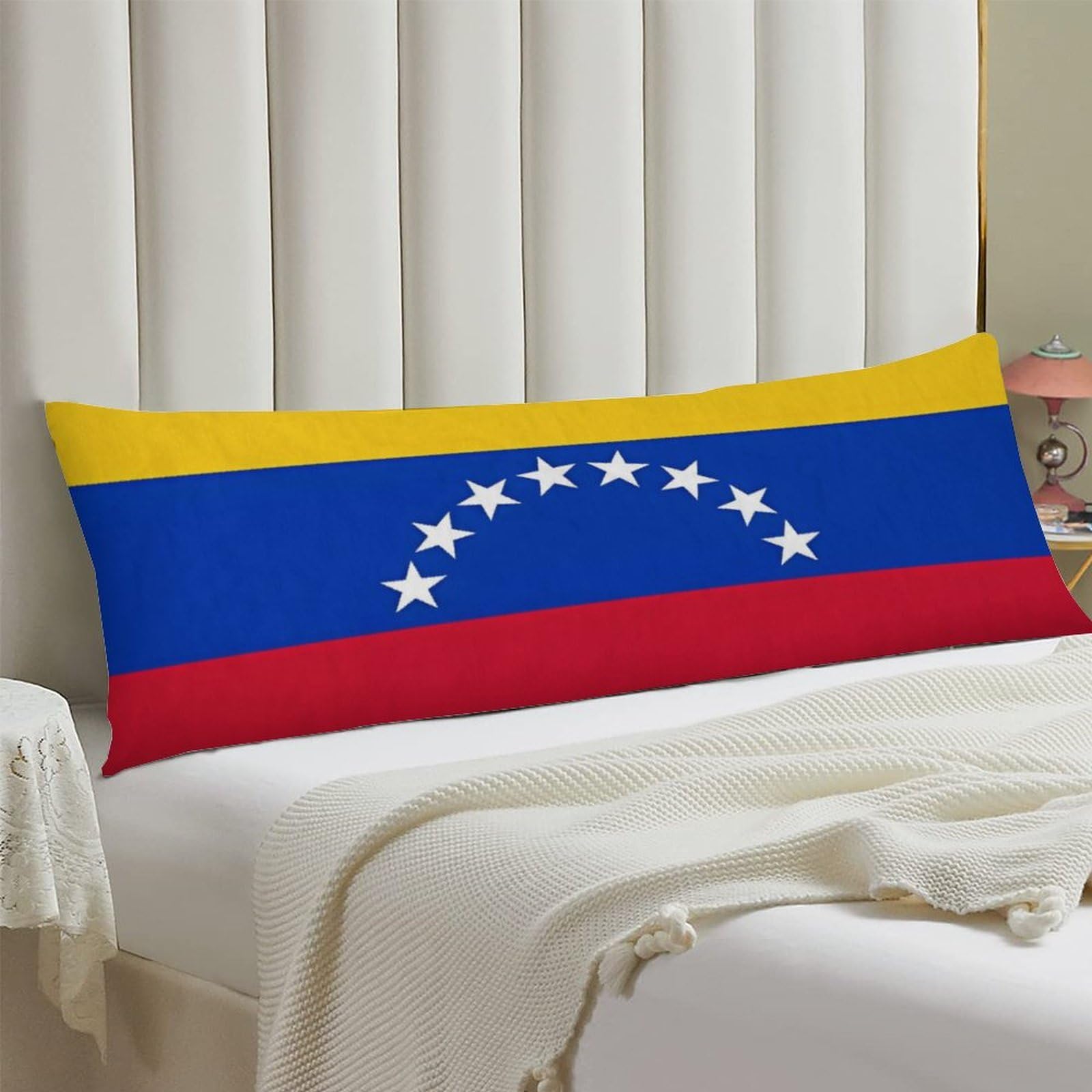 Body Pillow Cover 20x54 Long Pillow Case with Invisible Zipper Breathable Microfiber Flag of Venezuela Pillowcase Soft Cozy Protector for Bedroom Couch Sofa Bed Home Decor All Seasons