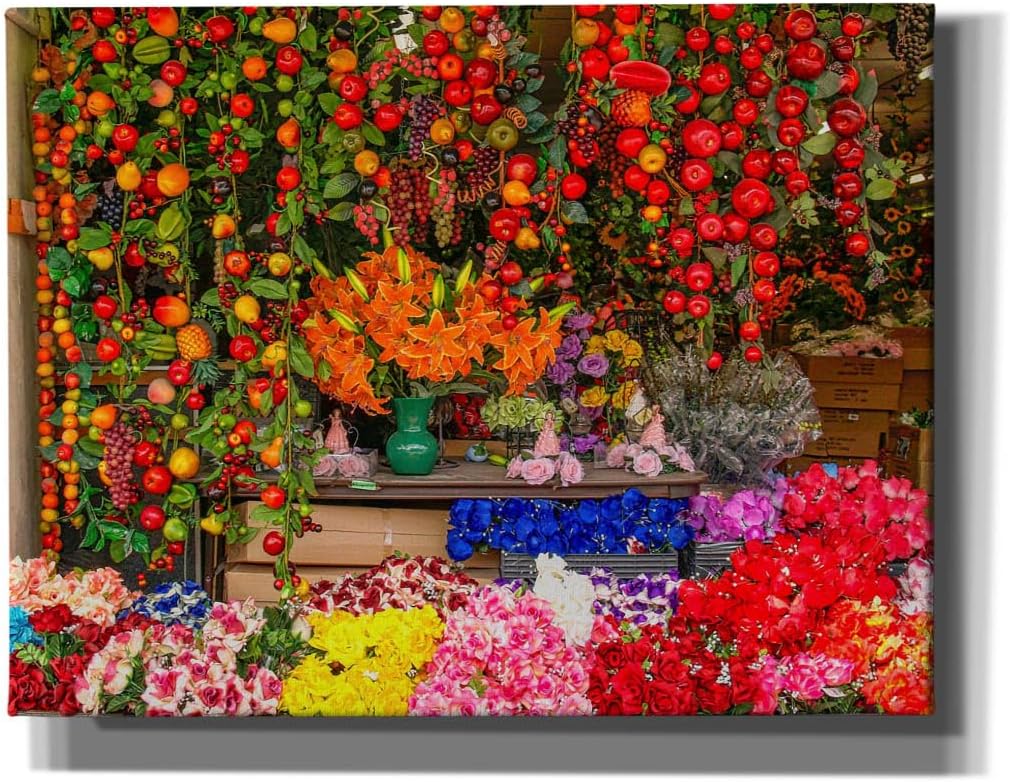 Epic Graffiti 'El Paso Flower Mercado' by Mark A Paulda, Canvas Wall Art, 34"x26"