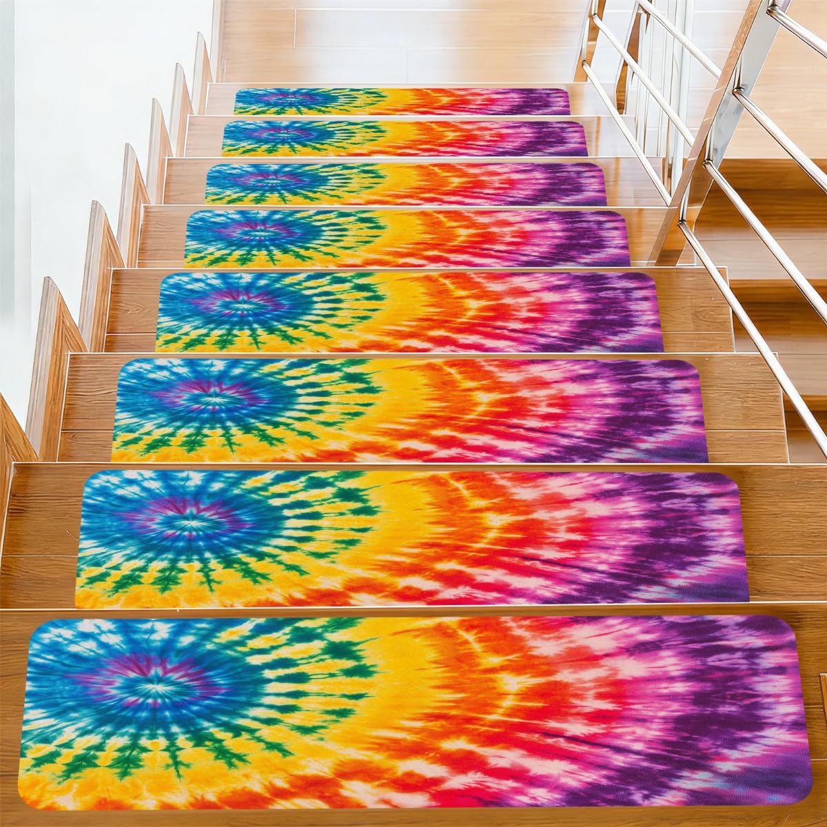 Alfombrillas para peldaños de escalera antideslizantes juego de 10 unidades