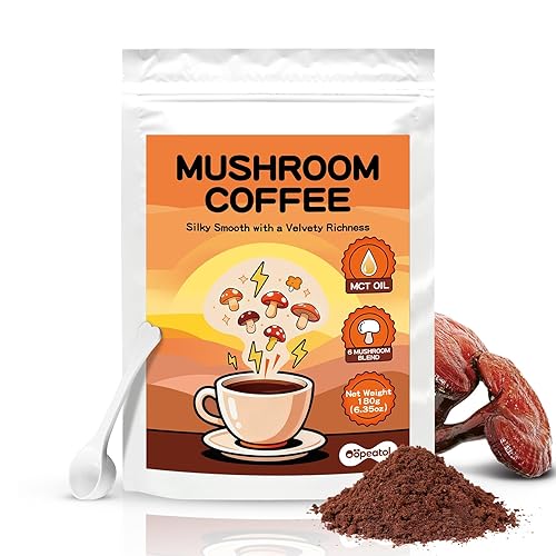 Café instantáneo de hongos con melena de león y cordyceps - Enfoque y apoyo energético, refuerzo inmunológico y cognitivo, polvo alternativo de café