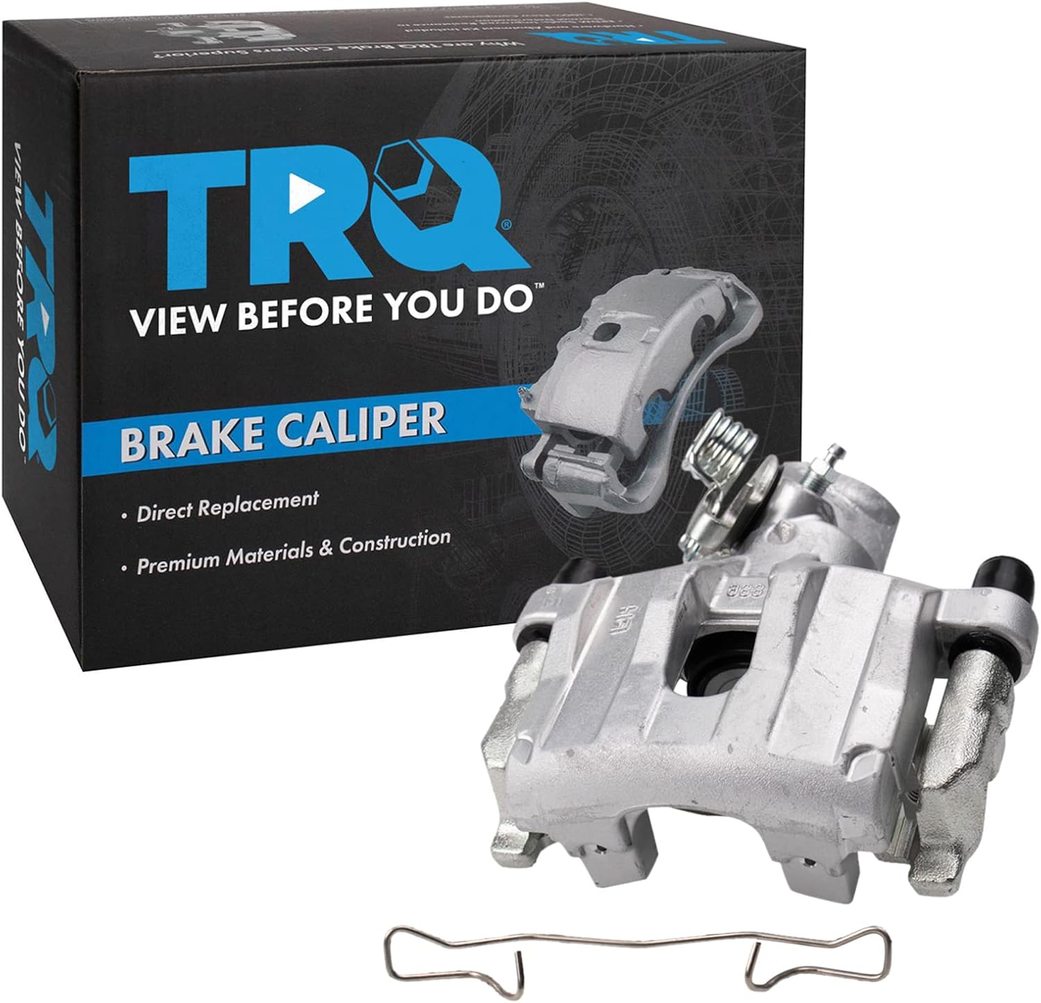 TRQ Rear Right Brake Caliper w/Bracket Passenger Side Compatible with 2007-2009 Ford Focus
