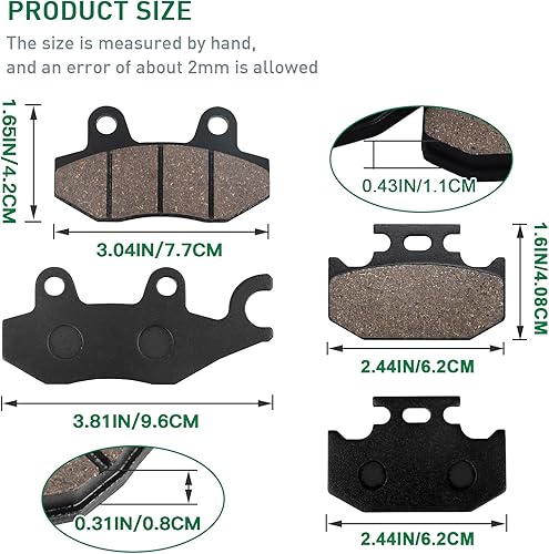 Miniatura 2 de Cyleto Pastillas de Freno Delantero y Trasero para YAMAHA YZ 125 YZ250 1990-1997 WR125 WR200 WR250 WR500