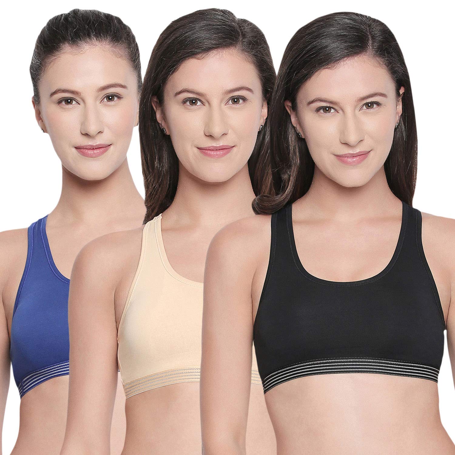 bodycare Women's Cotton, Spandex Non Padded Wire Free Sports Bra-picture-49