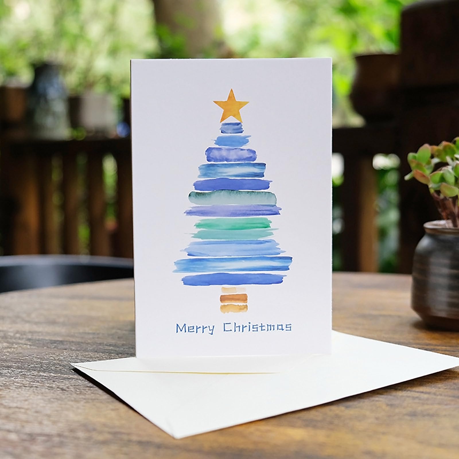 26 pz/1 set Buon Natale Piega Biglietti d'auguri con Buste Navidad Capodanno Cartolina Carta Regalo FAI DA TE Decorazione Del Parto di Natale Noel  15