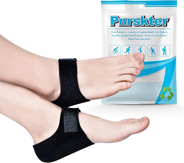 Heel Protectors, 4 PCS Heel Sleeves, Heel Cushion with Soft Silicone Gel Pad, New Material, Adjustable Heel Pads, Heel Cups for Plantar Fasciitis, Heel Pain Relief, Heel Support, for Men and Women.