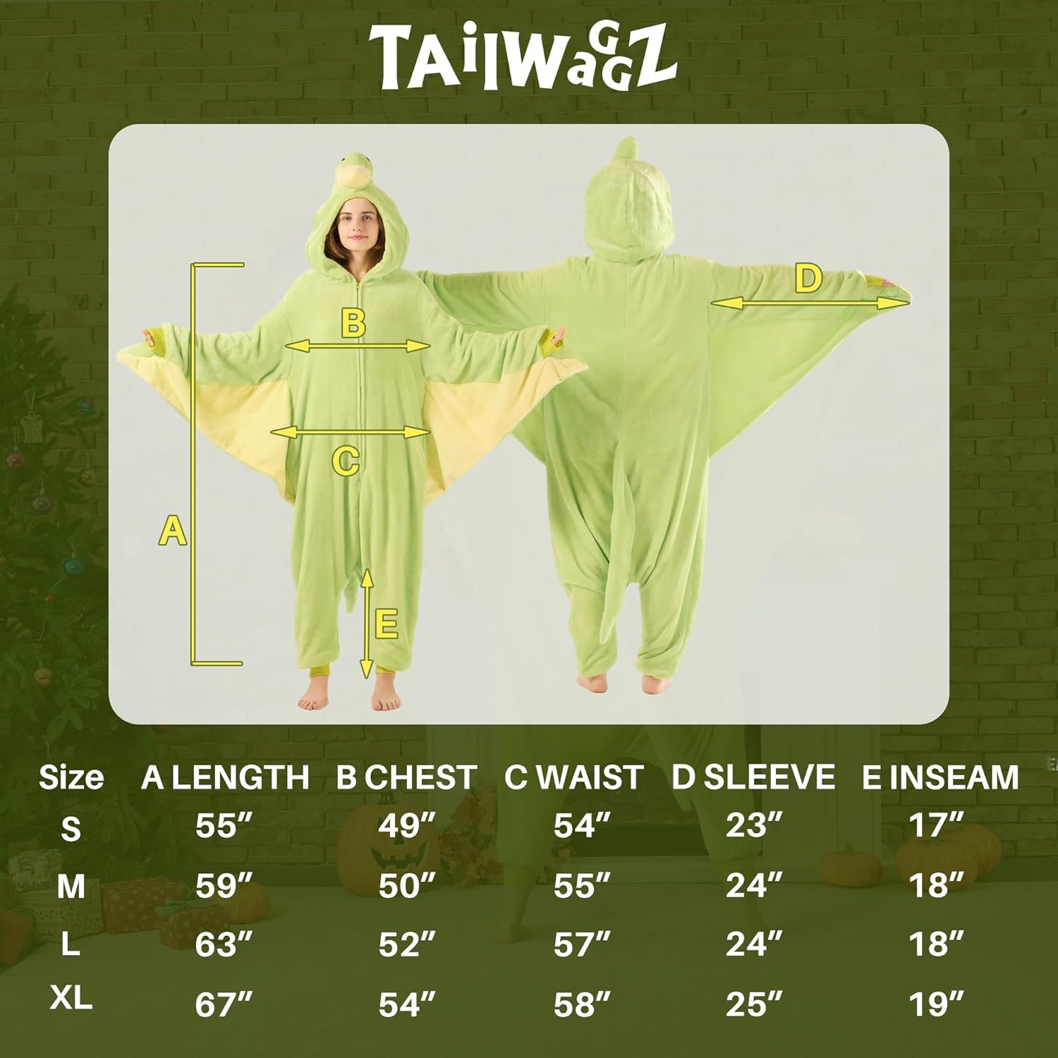 Unisex Adult Glow in The Dark Onesie Pajamas Halloween Cosplay Costumes, Plush One Piece for Women and Men - Image 6