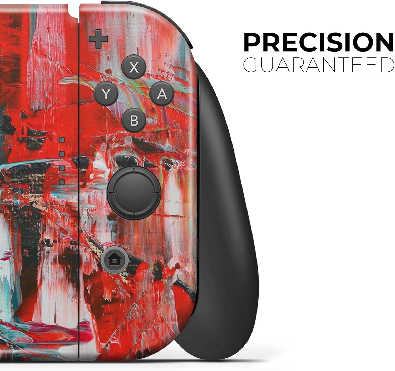 Design Skinz - Compatible with Nintendo Switch Console + Joy-Con - Skin Decal Protective Scratch-Resistant Removable Vinyl Wrap Cover - Red and Blue Abstract Oil Painting