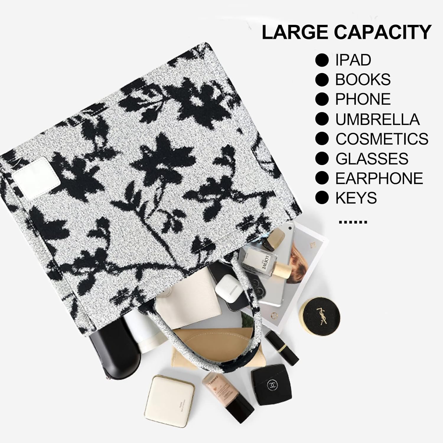 VODIU Tote Bag Women Canvas Bag Handbag with Handle Crossbody Bags for Women Large Capacity Shoulder Bags