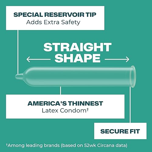 Miniatura 4 de TROJAN BareSkin - Condones ultrafinos crudos, condones finos lubricados para hombres, la marca de condones número 1 de Estados Unidos, paquete de 24