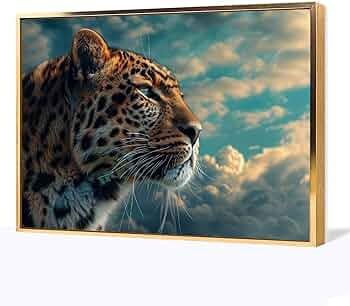 直引限定　ヒョウ　アート　絵画　油絵　インテリア　リビング壁　動物　bill 直引限定 ヒョウ アート 絵画 油絵 インテリア リビング壁 動物