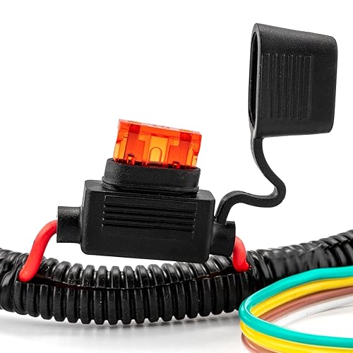 Miniatura 6 de WeiSen - Arnés de cableado de remolque plano de 4 vías personalizado Plug & Play, conector de cableado de 4 vías compatible con Hyundai Santa Fe GLS