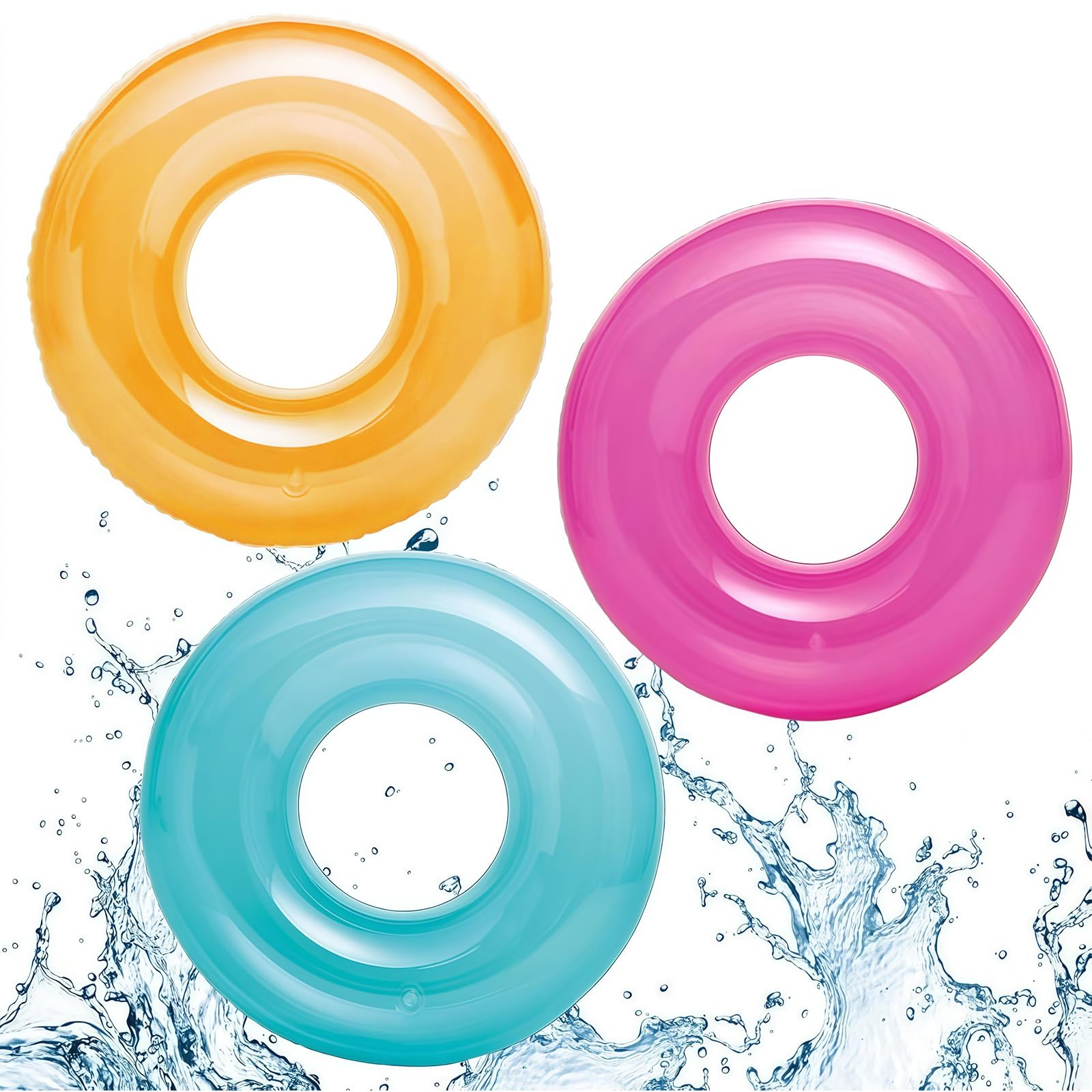 76cm Bouée Piscine Gonflable Enfant Adulte,3Pcs Anneau de Natation Gonflable,Bouée de Natation,PVC Rubber Rings Bouée Piscine Pour Adolescents Garçons Filles Les Fêtes D'été Sur La Plage et La Piscine