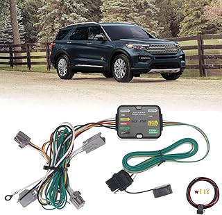 SUNPIE Trailer Wiring Harness Compatible with Ford Explorer(2020-2025), Ford Taurus(2010-2019) and Lincoln MKS(2013-2016), 56093 Custom 4 Pin Trailer Hitch Wiring Towing Harness Kit