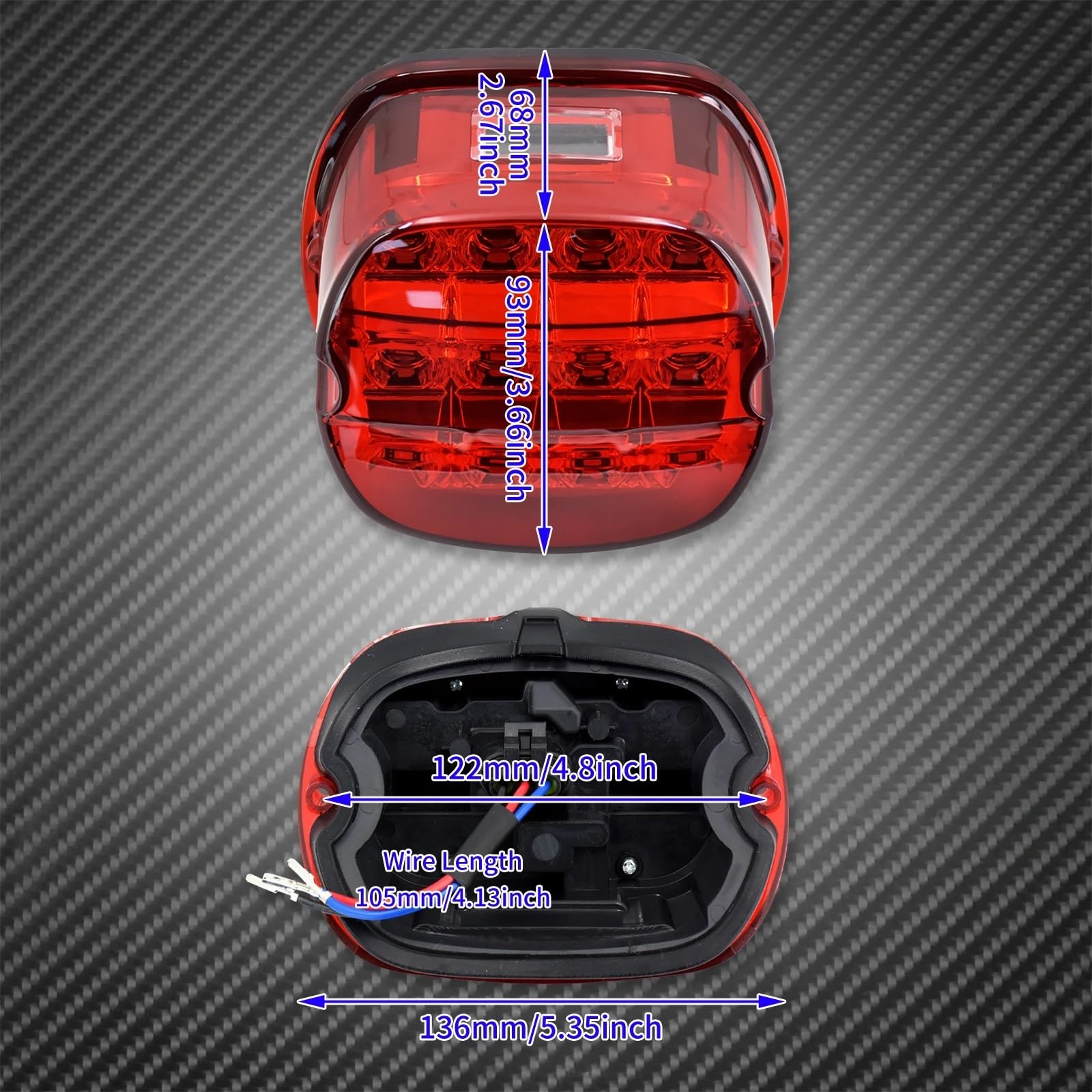 Faro Posteriore Stop Running Luce Posteriore Freno LED per Dyna per Fat Boy FLSTF per Night Train FXSTB per Softail per Sportster per Road King per Electra Glide per