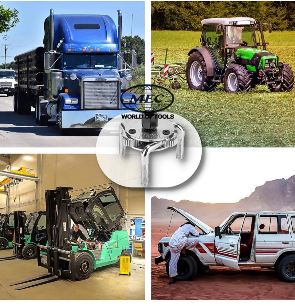 Mec® Universal Adjustable from 3 to 5 Inch Oil Filter Wrench Set  