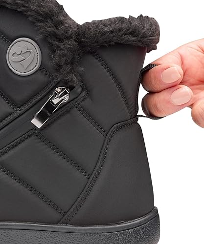 Vista 5 de Silvert's Adaptive Clothing & Footwear Botas de invierno extra anchas con doble cremallera para mujer