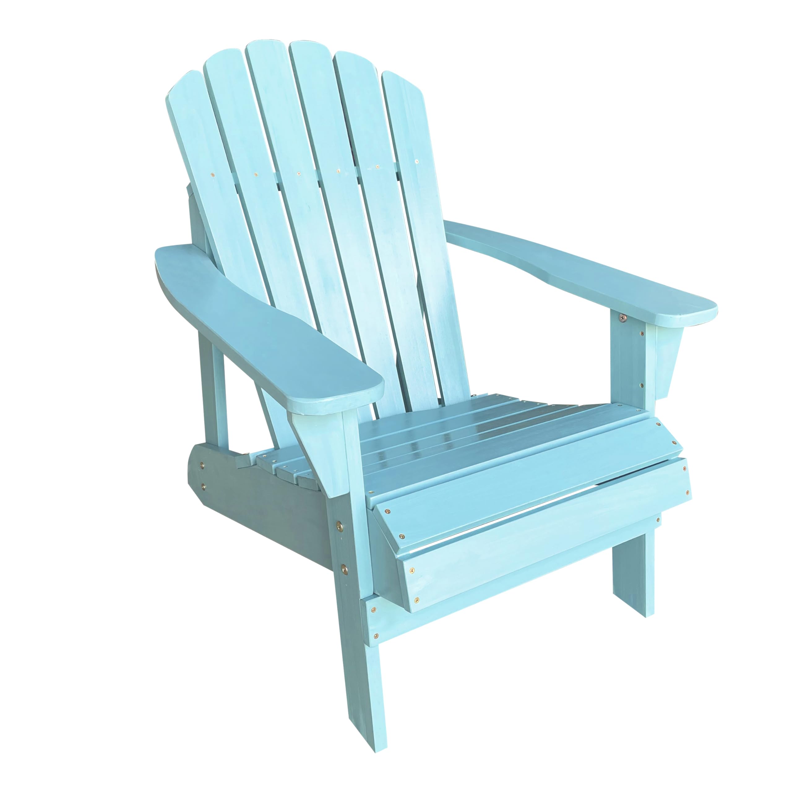 AXI Carmen Adirondackstuhl aus Holz in Pastellblau | Gartenstuhl/Loungestuhl/Adirondack Stuhl/Chair aus Holz für 1 Person mit Armlehnen & hoher Rückenlehne | 90,5 x 78,4 x 93 cm