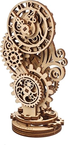 UGEARS Reloj Steampunk 3D rompecabezas de madera para adultos  Kits de modelo de madera para adultos, kit mecánico de construir un reloj, relojes de