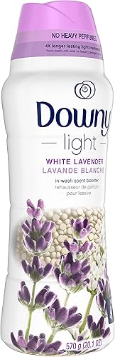 Vista 115 de Downy Perlas elevadoras de aroma ligero para lavadora, aroma a lavanda blanca, 13.4 onzas, sin perfumes pesados