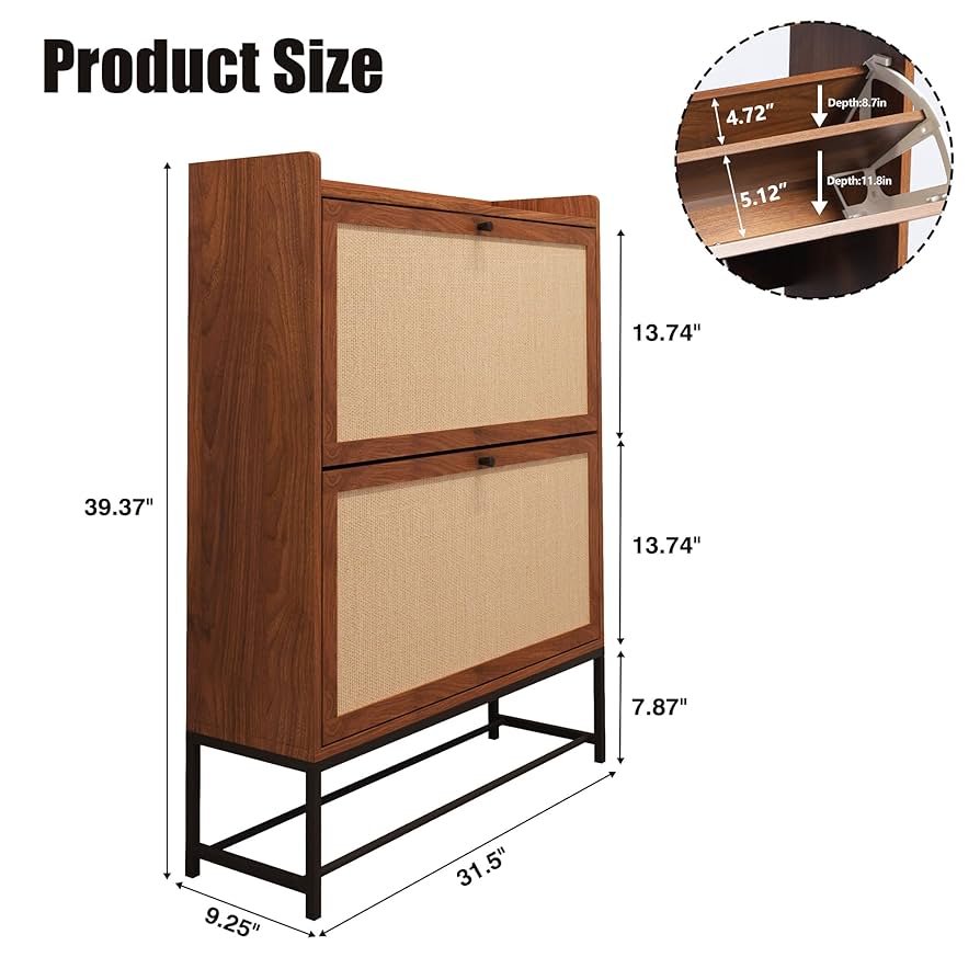 Amazon.com: AVZEAR Narrow Shoe Storage Cabinet for Entryway