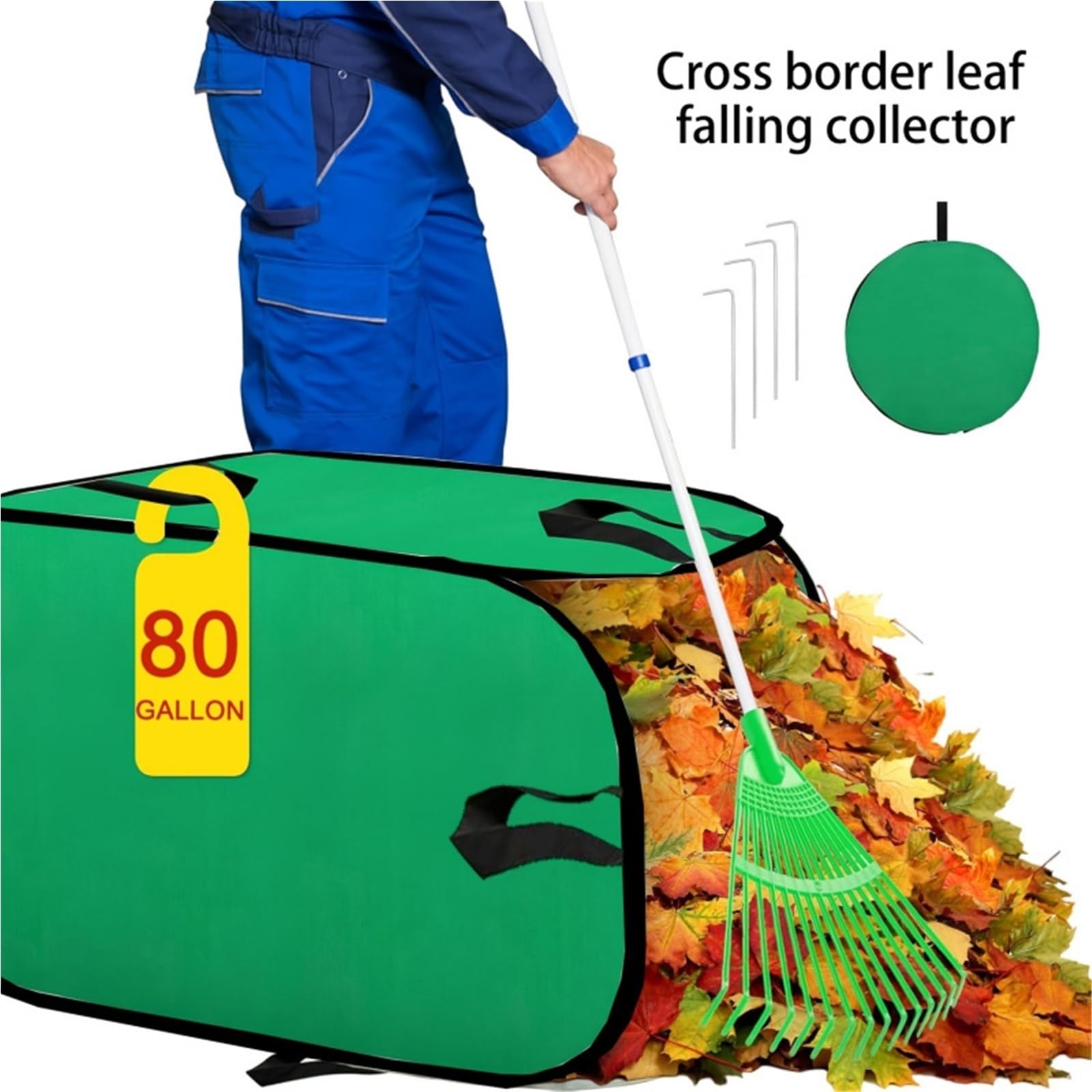 Bolsa para Residuos de Jardín Bolsa recolectora de hojas jardín emergente 80 galones