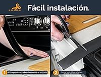 Vista 6 de Linda's Essentials Cubiertas de silicona para huecos para estufas (paquete de 2), relleno de huecos para horno resistentes al calor que sella