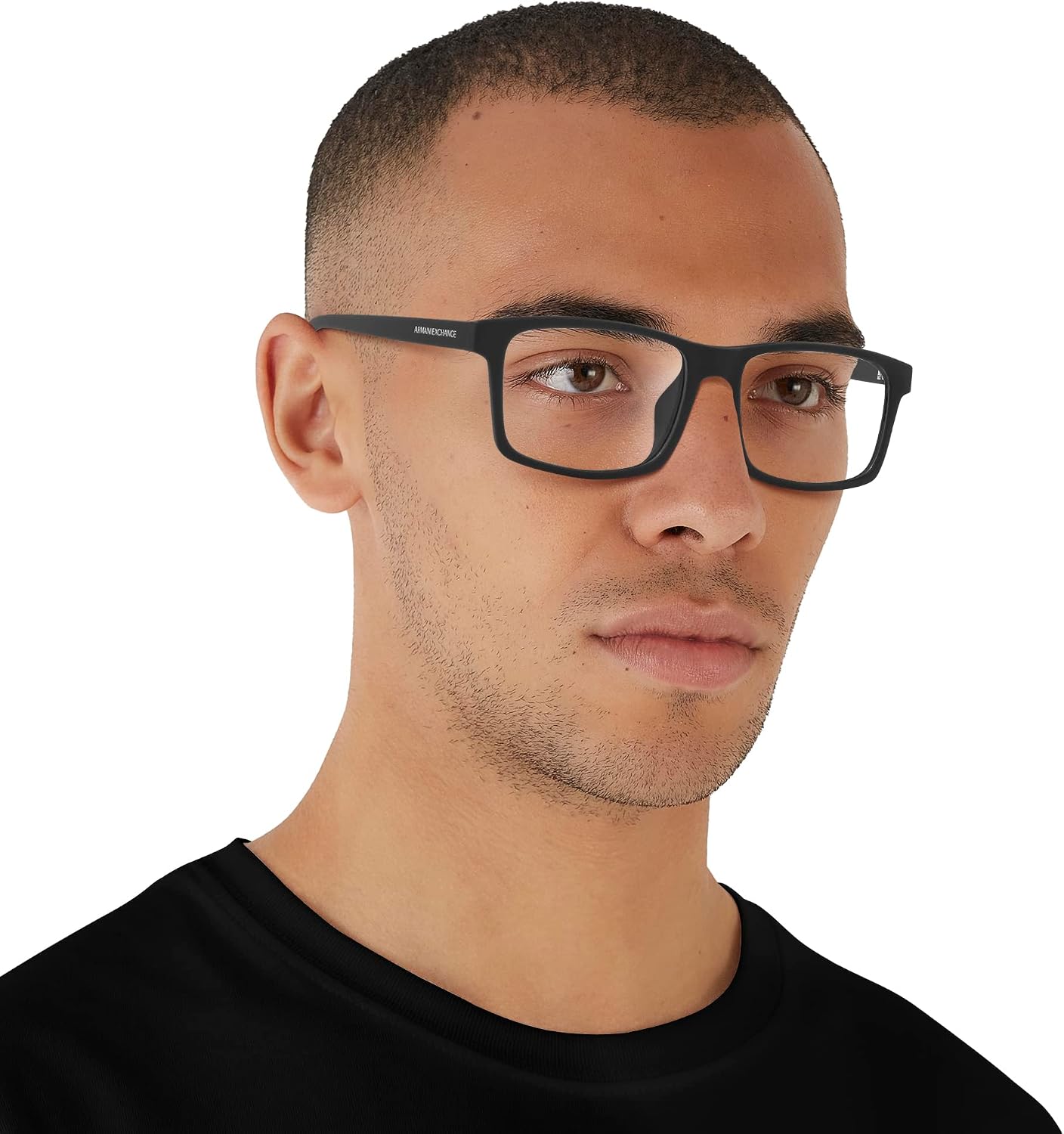 Armani Exchange mens Ax3083u Universal Fit Rectangular Prescription Eyewear Frames