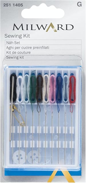 Milward Sewing Kit with Pre-Threaded Needles, Unbekannt, One Size