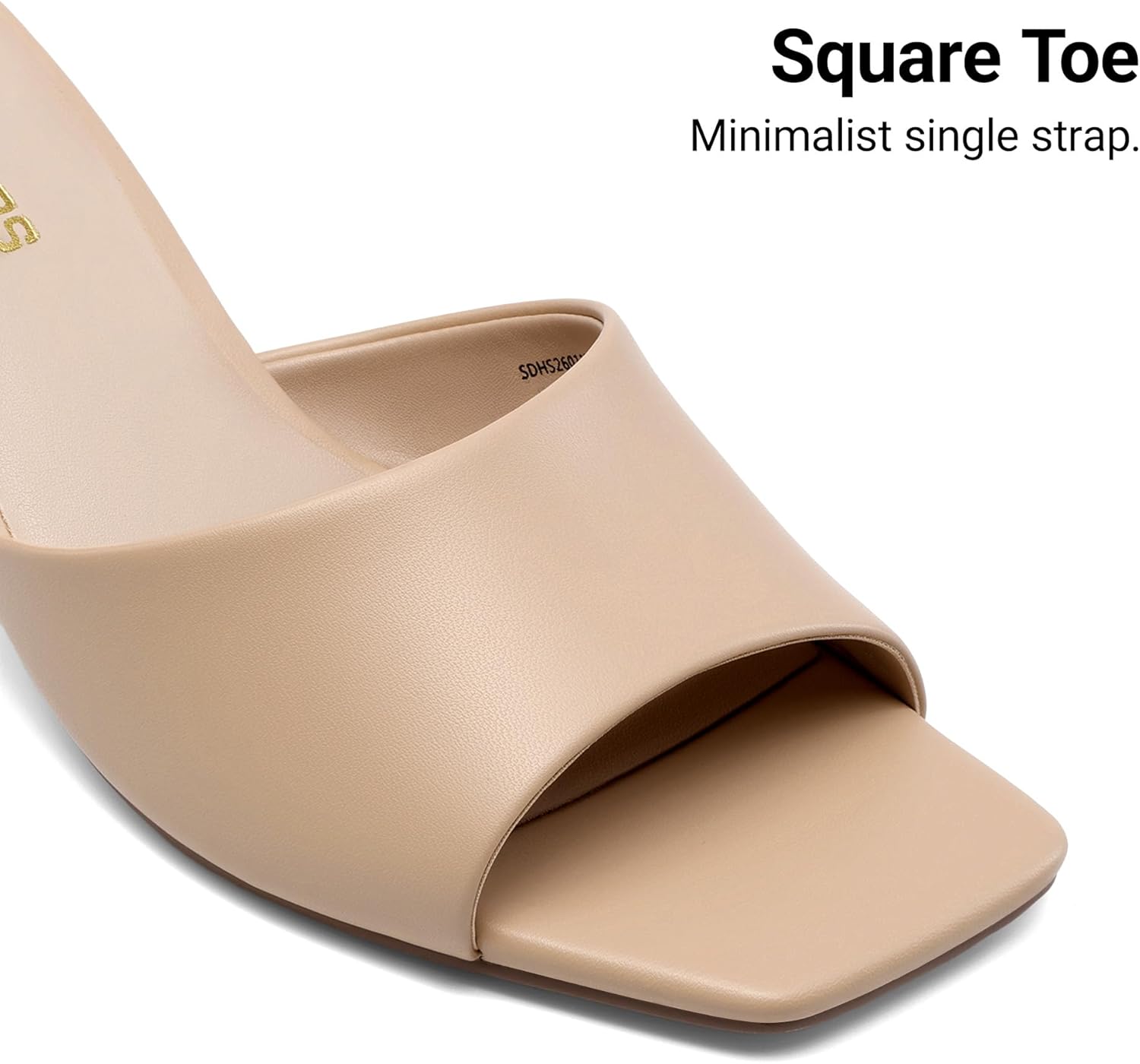 DREAM PAIRS Women's Low Heels Sandals Mule Heels Block Chunky Heeled Sandals Slide Sandals Slip on Square Toe Casual Dress Comfortable Pumps Shoes - Image 5