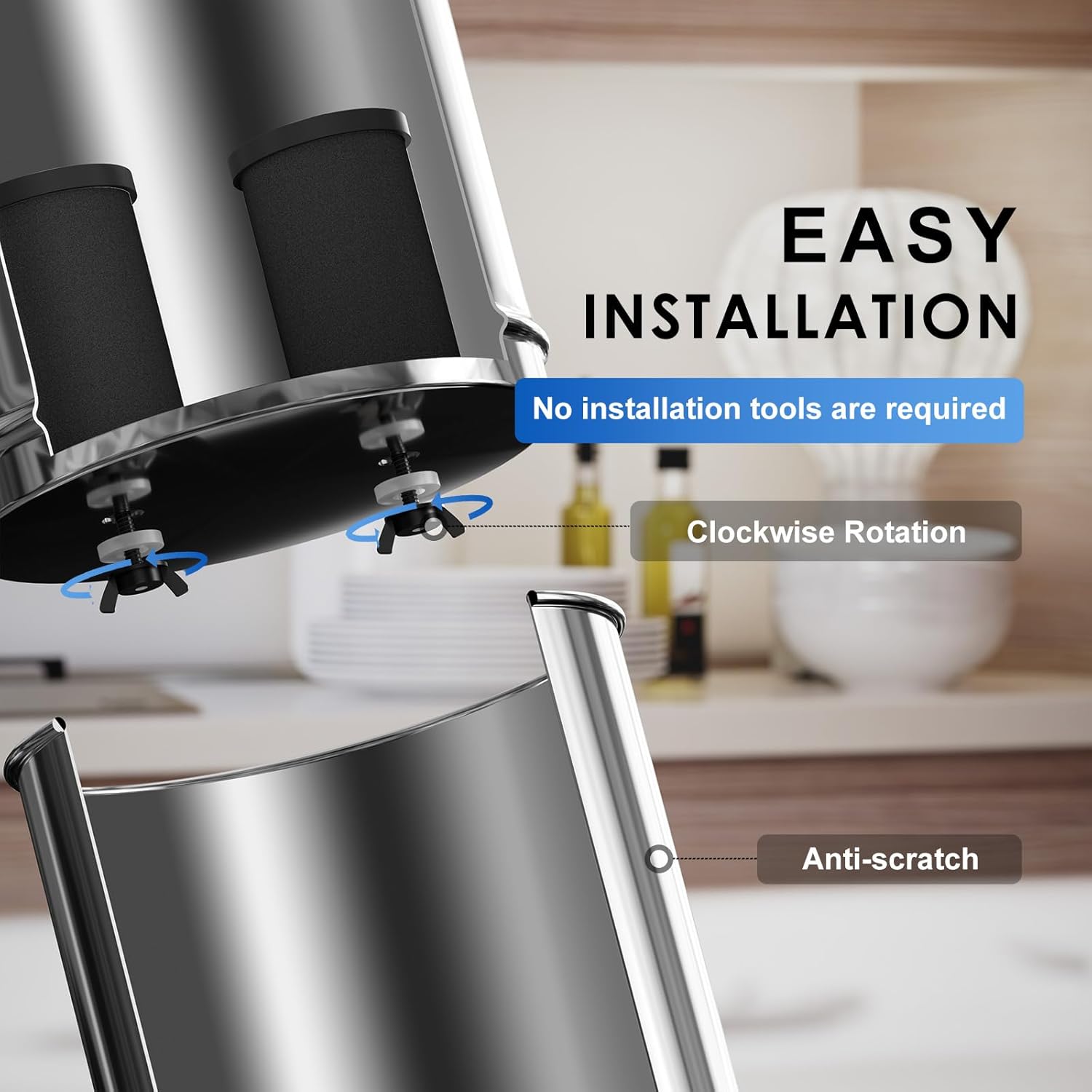 Thickened Black Purification Elements, Replacement for Berkey® BB9-2® & Gravity Water Filter System, High Adsorption Carbon Filters Compatible with ProOne® and Purewell Systems (2 Pack)