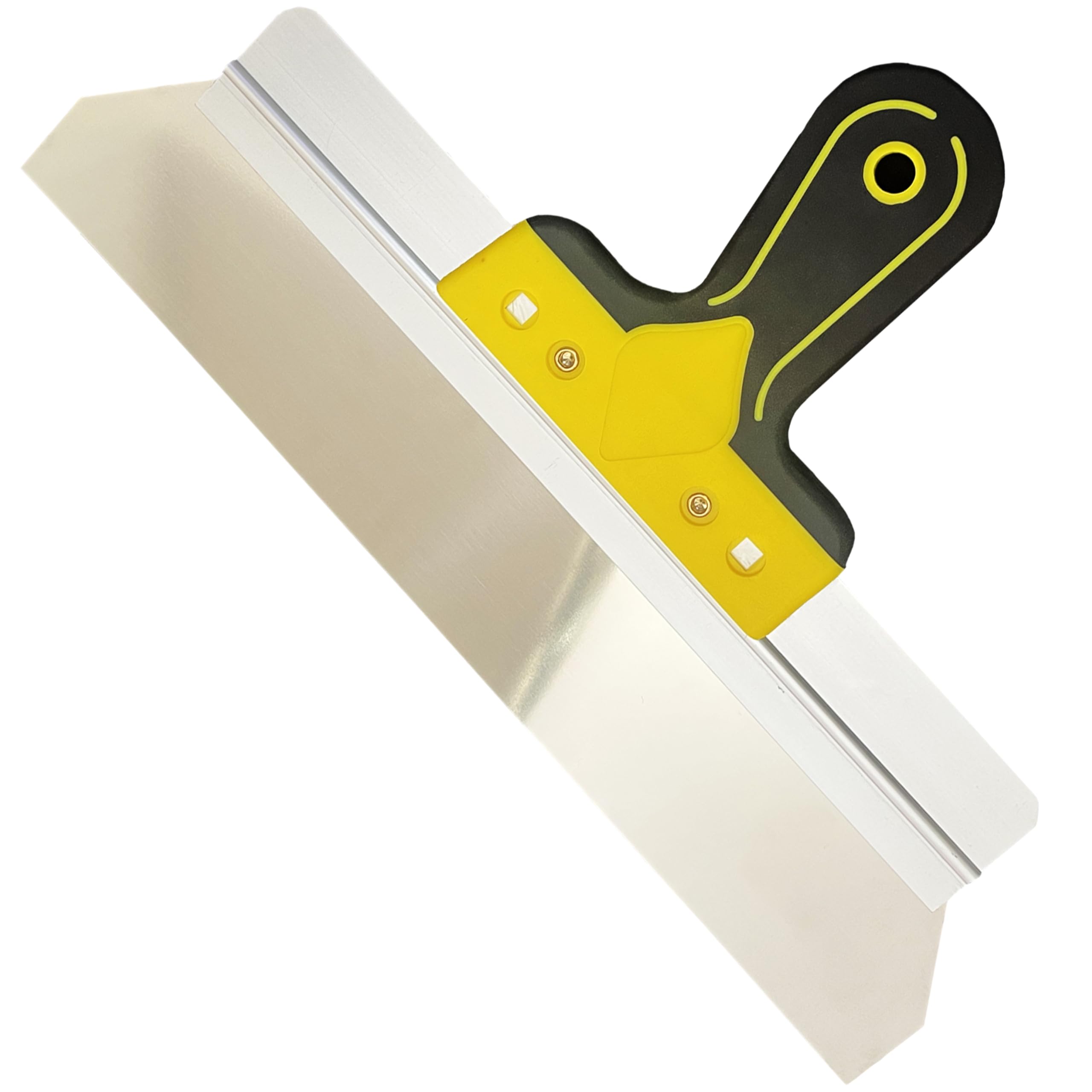 18in/45cm Flexible Plaster Scraper with Ergonomic Soft Handle and Stainless Steel Blade for Walls, Ceilings, Drywall, plasterboard, Smooth finishes, DIY renovations, and Wallpaper Removal