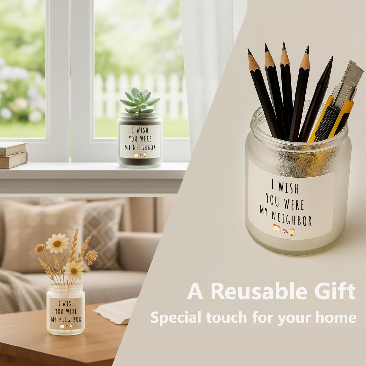 Candles Gifts for Women, Birthday Gifts for Women, Unique Friendship House Warming Gift for Womens, Best Friend, Sister, Bestie, Ideal Valentine's Day Gift, Scented Candle with Replaceable Stickers - Image 8