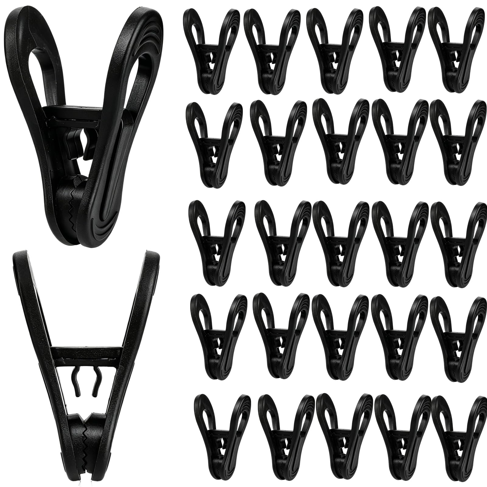 Yopay 50 clips para perchas, fuerte pellizco fácil de enganchar ropa pantalones colgadores, clips de plástico multiusos para niños para el hogar, oficina, viajes, manualidades