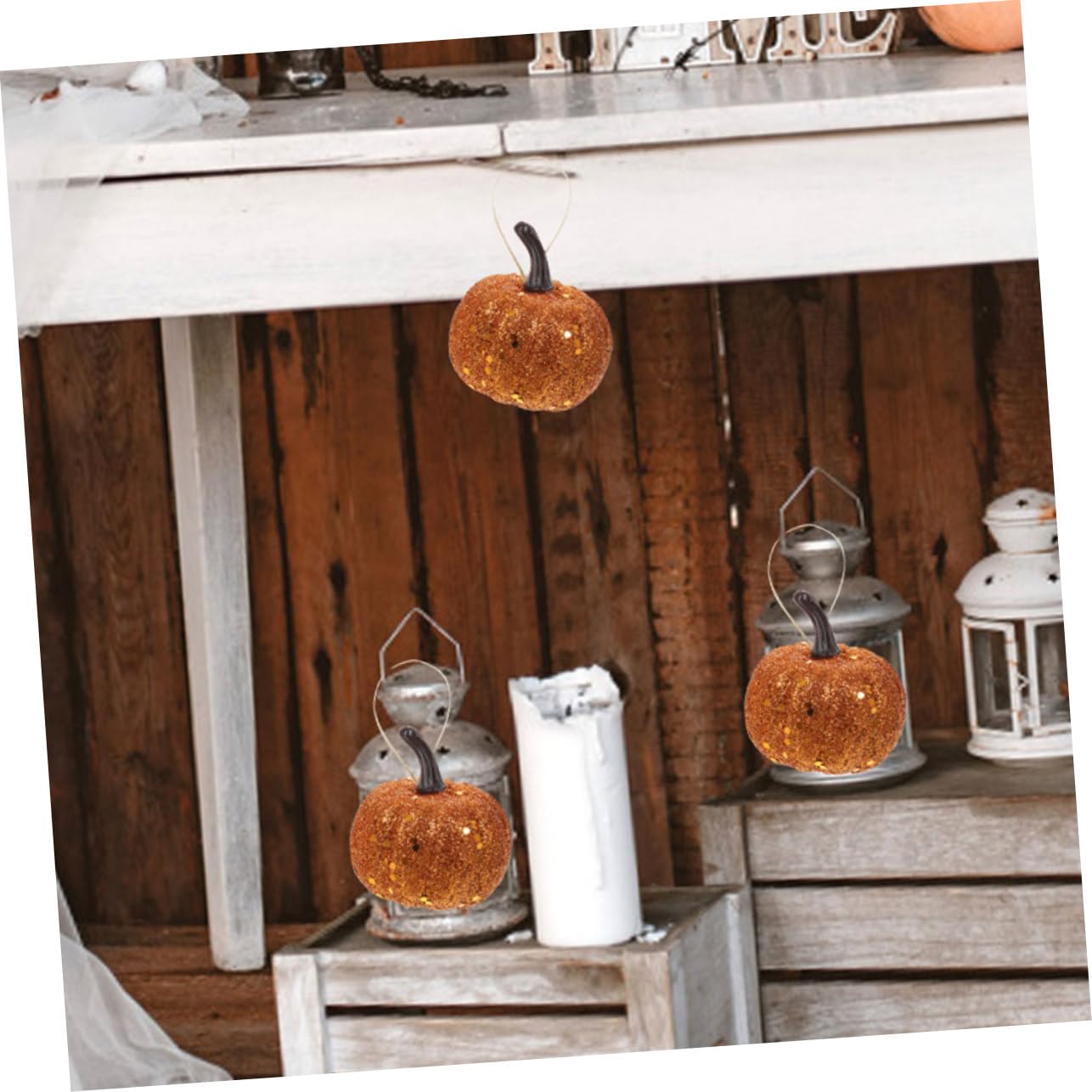 36 STK Kürbis Dekoration Dekorationen Wohnkultur Schmücken Halloween-Festival- Halloween-kürbis-Dekoration Dekorativer Gefälschter Modell Goldpulver Schaum
