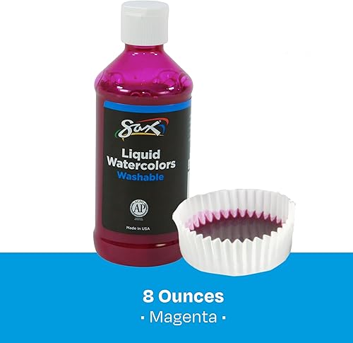 Miniatura 3 de Acuarelas líquidas Sax True Color, concentradas y lavables, 8 onzas, color magenta