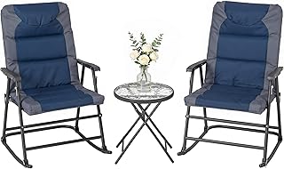 Outsunny 3 Piece Outdoor Patio Furniture Set with Glass Coffee Table & 2...