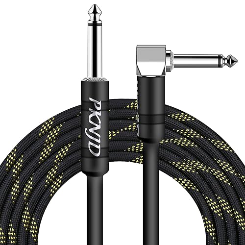 PKNJD Cable TS de guitarra de 14 de pulgada de 10 pies, cable de instrumento de alta calidad para guitarras eléctricas y bajos, conectores