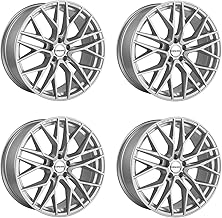 4 x Aluminium Rims Carmani 20 Ludwig 6.5 x 16 ET38 5 x 100 White Silver Compatible with VW Beetle Fox Golf IV Bora Polo Taigo T-Cross