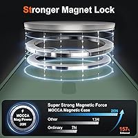 Vista 660 de MOCCA - Funda magnética resistente para iPhone XR de 6.1 pulgadas, compatible con MagSafe, funda con protección contra caídas de grado militar