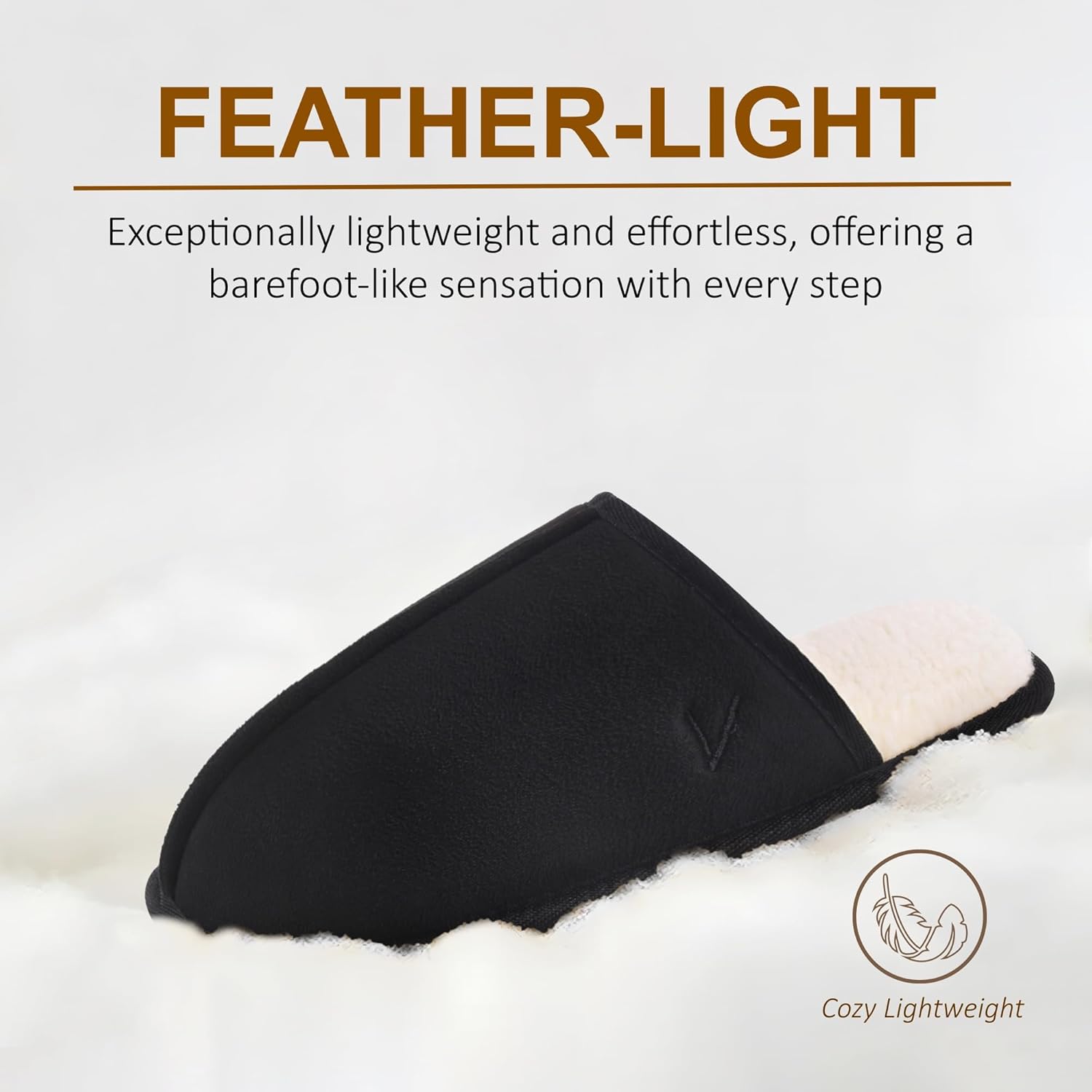 Mens Scuff Slippers Micro Suede Memory Foam Slide Clogs Slip on Indoor Outdoor House Shoes - Image 5