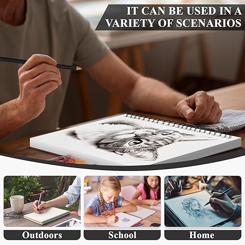 Miniatura 6 de Yagol Cuaderno de bocetos de 9 x 12 pulgadas, 100 hojas de 68 libras100 GSM, bloc de bocetos con papel de arte encuadernado en espiral para dibujar