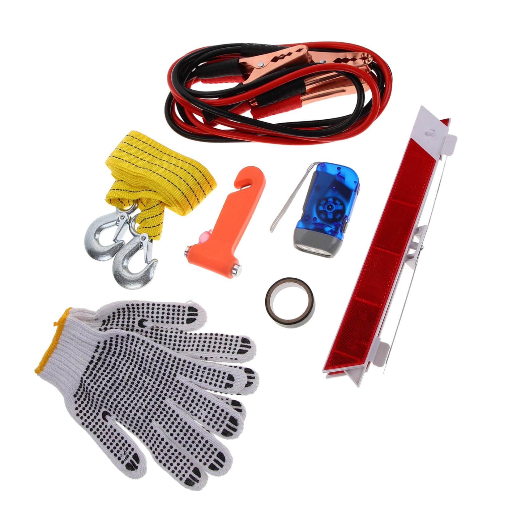 Cabilock Kit de Emergencia Automotriz Multifuncional para Inspección de Vehículos Herramientas de Seguridad y Materiales Abs, Goma y Metal para Rescate Vial